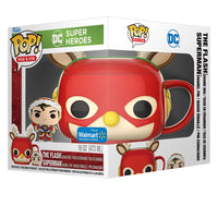 Funko DC Super Heroes Christmas The Flash and Christmas Superman Mug and Pin Set with Lid Limited Edition Exclusive