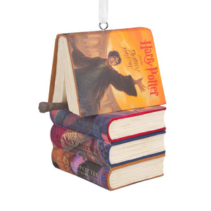 Hallmark Ornament Harry Potter Stacked Books With Wand Christmas Tree Ornament